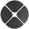 Base in plastica per ombrellone palo laterale marmette quadrate da riempire