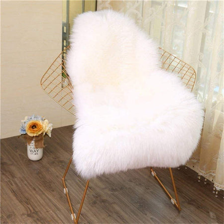 Tappeto natalizio peloso effetto pelliccia, Decorazione natalizia per tavoli e sedie 50 x 90 cm