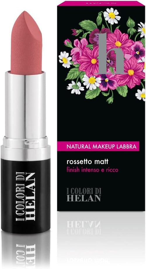 Helan, I Colori di Helan - Rossetto Lunga Durata Finish Matte Coprente Modulabile, Make up Morbido Emolliente Facile da Stendere, Trucchi Donna Lenitivi Labbra Nutrite, Rossetti Tinta Labbra Nude 4 ml
