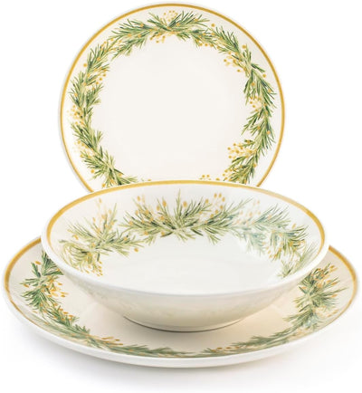 Servizio 18 pezzi tavola royal in stoneware decoratoH&H