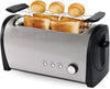 SOGO Tostapane 2 fette con finestra in vetro / 900W / una fessura larga / scongelamento e riscaldamento /