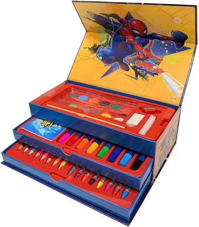 Valigetta Disney spiderman set 52 pezzi di colori e cancelleria i kit disegno e pittura
