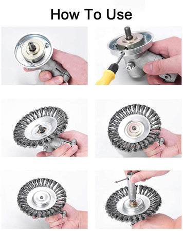 Spazzola per decespugliatore disco da diserbo in acciaio zincato, rimuovi erbacce, muschio e rovi