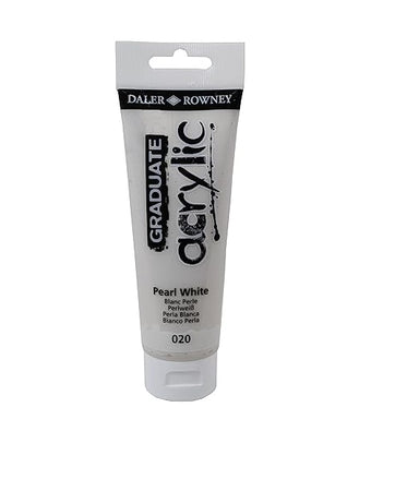 DALER ROWNEY - COLORE ACRILICO FINE GRADUATE PEARL WHITE 120 ML