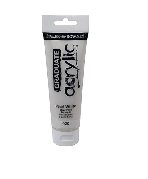 DALER ROWNEY - COLORE ACRILICO FINE GRADUATE PEARL WHITE 120 ML
