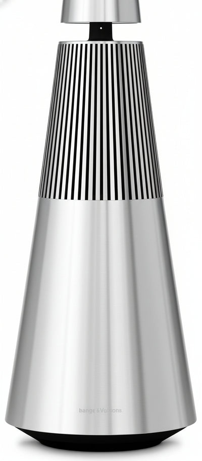 Bang & Olufsen Beosound 2 (3rd Gen) - Elegant and Powerful WiFi Home Speaker with 360 Degree Room-Filling Sound, Standing or Shelf Speaker Made of High-Quality Aluminium - Natural
