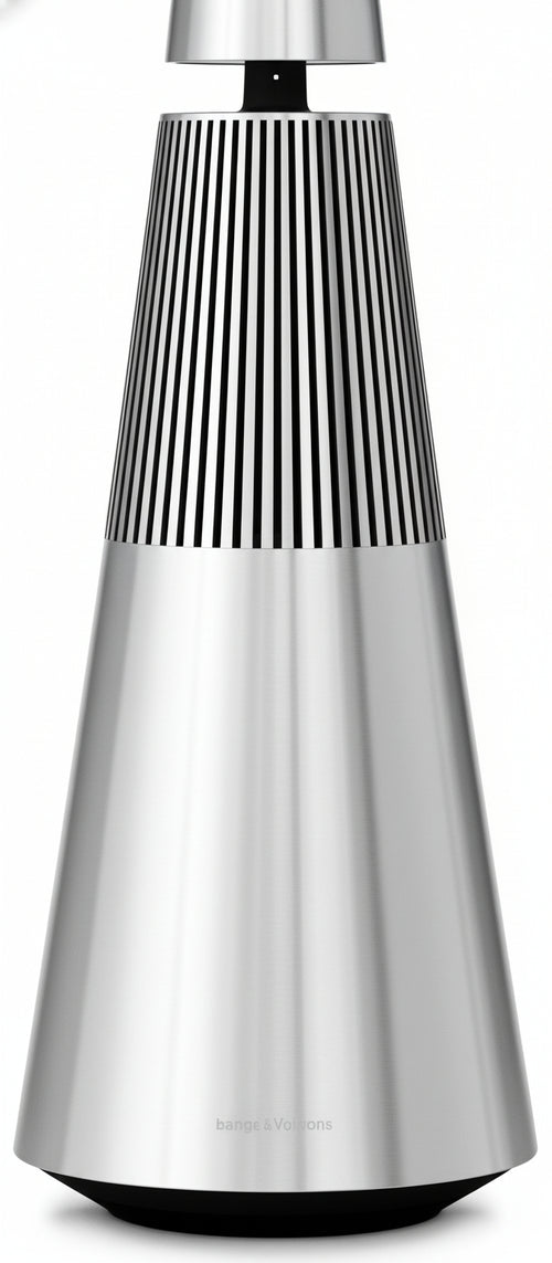 Bang & Olufsen Beosound 2 (3rd Gen) - Elegant and Powerful WiFi Home Speaker with 360 Degree Room-Filling Sound, Standing or Shelf Speaker Made of High-Quality Aluminium - Natural