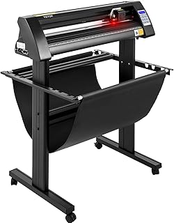VEVOR Plotter da Taglio Vinile Semiautomatico con Luce Guida a LED, Modello KH-720A 720 mm 95 W Taglierina per Plotter Vinile Flexi per Adesivi per Auto, Segnali Stradali, Palloncini, Caschi, ecc.