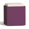 Poltroncina Comfy Square pouf in resina con cuscino alto confortevole Made in Italy