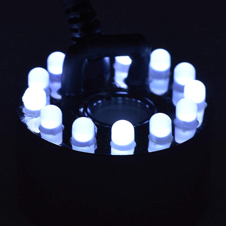 Pompa sommersa nebulizzatore ad acqua motorino per cascata e fontana effetto nebbia 12 led bianco freddo