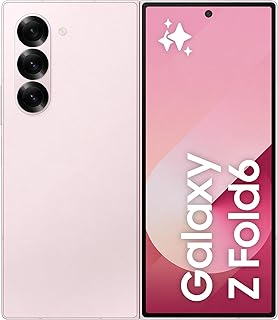 Samsung Galaxy Z Fold6 AI Smartphone, Simlock-Free Mobile Phone without Contract, 256 GB Memory, 50 MP Camera, Large Display, Long Battery Life, Pink