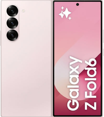 Samsung Galaxy Z Fold6 AI Smartphone, Simlock-Free Mobile Phone without Contract, 256 GB Memory, 50 MP Camera, Large Display, Long Battery Life, Pink