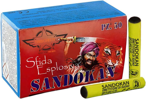 Sfida Esplosiva: Petardo Sandokan P1 V°D - Confezione da 50 pezzi, Giallo (AP-007_1)