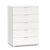 Cassettiera con 5 cassetti, mobile basso Level guide in ABS h 101 cm