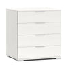 Cassettiera con 4 cassetti, mobile basso Level guide in ABS h 82 cm