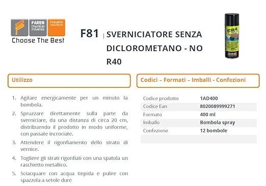 FAREN - F81 SVERNICIATORE SPRAY 400ML