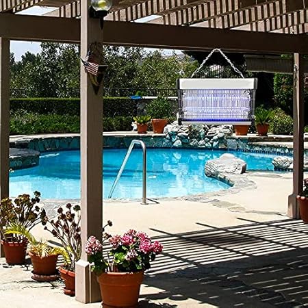 Antizanzare Elettrico 50mq 2 Lampade UV Silenzioso Cattura Zanzare Insetti