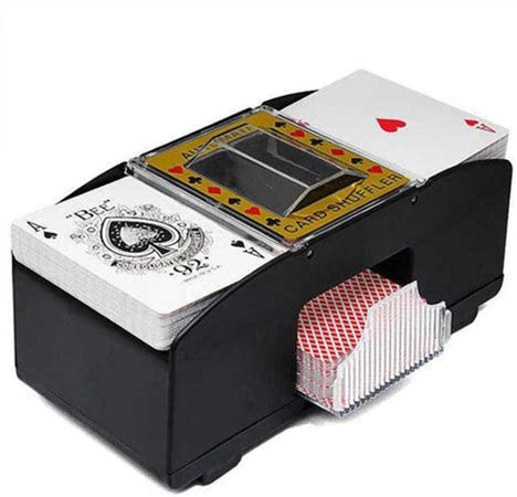Mescola carte automatico, con 2 livelli, ideale per carte con dimensioni 9 x 6,5 cm