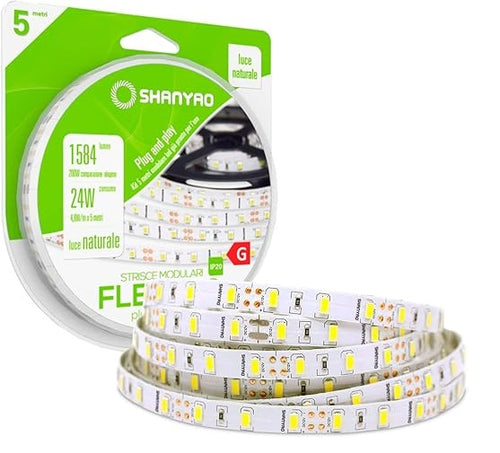 SHANYAO - SET 5 MT STRIP LED P&P 1584 LUM.L.N