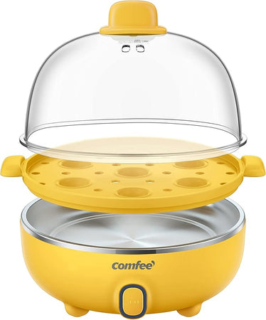 COMFEE' - CUOCIUOVA MZ-ZG16E101A2, 7 Uova, Capacità 0.3L, Giallo