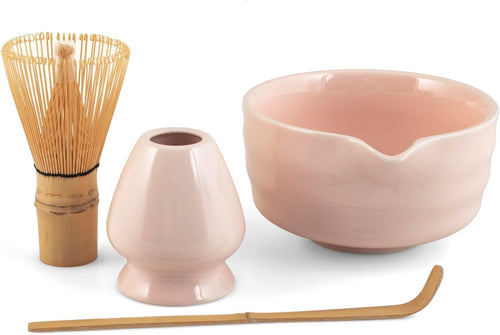 H&H Confezione 4 pezzi matcha tea in porcellana rosa