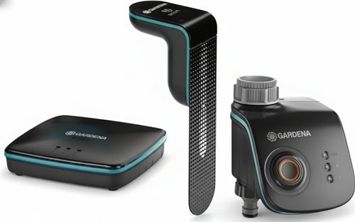 Gardena smart sensor control set: smart sensor, smart water control and smart gateway, all in one set, allows app-controlled and fully automatic watering of the garden (19202-20)