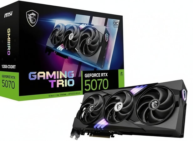 MSI GeForce RTX 5070 12G Gaming Trio OC - 12GB GDDR7 (28Gbps/192-bit), PCIe 5, Boost: 2610 MHz, HDMI 2.1b, DisplayPort 2.1b