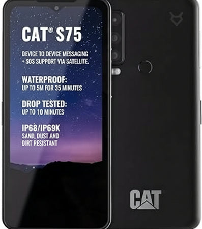Cat S75 Robust 5G Smartphone with Satellite Connection (IP68 & IP69K, MIL SPEC 810H, Super Bright 6.58 Inch FHD+ 120Hz Display, 2GHz Octa Core Processor, 5000mAh Battery, 6GB/128GB, Android 12) -