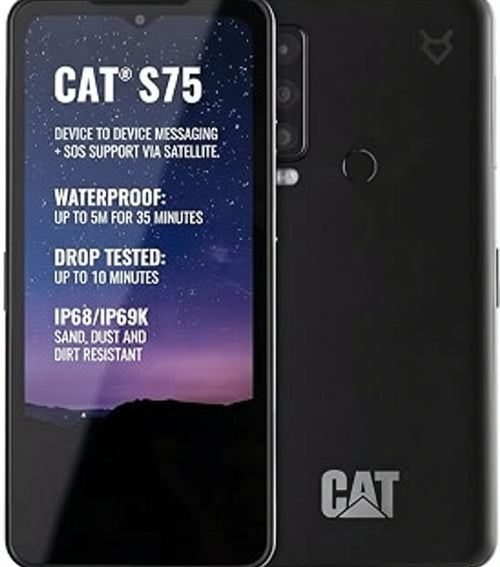 Cat S75 Robust 5G Smartphone with Satellite Connection (IP68 & IP69K, MIL SPEC 810H, Super Bright 6.58 Inch FHD+ 120Hz Display, 2GHz Octa Core Processor, 5000mAh Battery, 6GB/128GB, Android 12) -