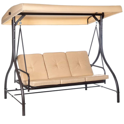 Dondolo 3 posti Katay altalena da giardino e veranda reclinabile a letto 194 cm