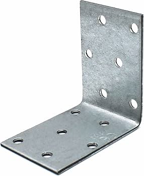 Giunzione ad angolo in acciaio zincato bianco spessore 2,5 mm