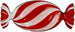 Piatto a forma di Caramella rosso 20X9X2.5H&H