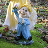 Sette nani in poliresina da giardino nanetti di Biancaneve per aiuola h 28 cm