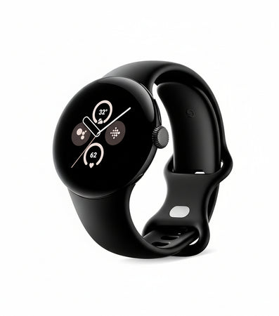 Google Pixel Watch 2 with Fitbit Heart Rate Monitor, Stress Management and Safety, Android Smart Watch, Matte Black Aluminium Case, Obsidian, WiFi