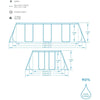 Piscina fuori terra rettangolare 412x201x122 cm Bestway per esterno completa di pompa di filtraggio scaletta dispenser