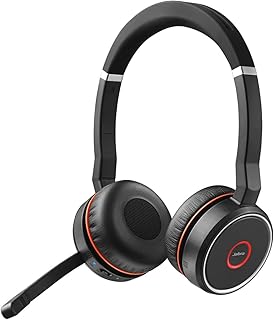 Jabra Evolve 75 SE Cuffie Stereo Wireless - Bluetooth - Microfono con cancellazione del rumore e ANC - Certificate per Google Meet e Zoom, funzionano con tutte le altre principali piattaforme - Nero