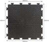 Piastrella in PVC morbida nera, superficie con disegno in rilievo chicchi di riso 50X50X10