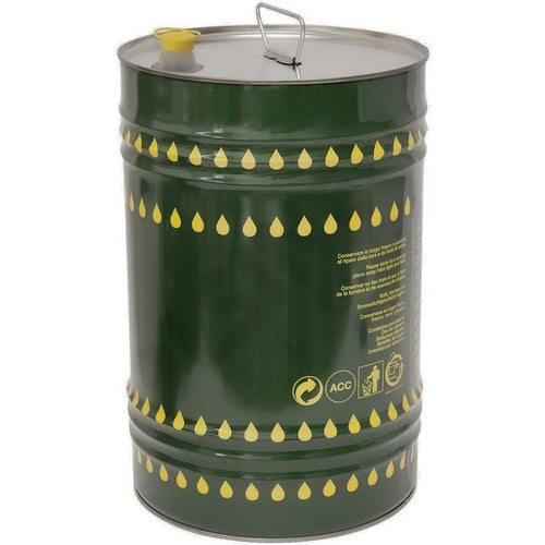 Lattina per olio con tappo, in metallo, a banda stagna.