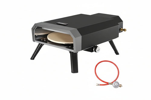 Royal Gourmet Pizza Oven Compact Gas Pizza Grill with Pizza Stone 4 kW Gas Oven with Gas Hose & Regulator Oven with Folding Legs for Outdoor Camping