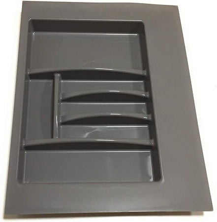 Porta posate Pvc da 45 cm, – ideale organizzare cassetti cucina per posate e utensili cucina – funzionale porta posate da cassetto in plastica – 6 comodi e pratici scomparti