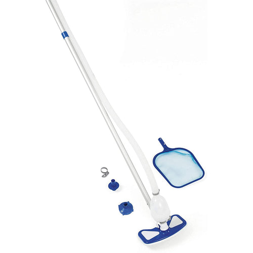 Kit di pulizia per piscina da 279 cm con spazzola aspirafango e retino