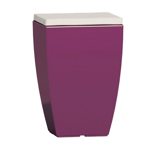 Poltroncina Comfy Fine pouf in resina con cuscino alto confortevole Made in Italy