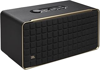 JBL Authentics 500 Hi-Fidelity Smart Home Speaker - 70s Retro Design Bluetooth Box - With Google Assistant, Alexa, AirPlay One App - Black, UK Plug (Type G)