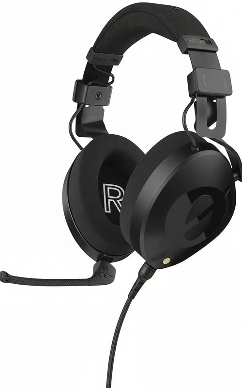 RDE NTH-100M Professional Over-Ear Headset for Media Creation, Broadcasting, Podcasting, Content Creation, Streaming and Home Office (Black)