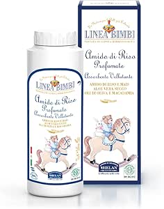 Helan, Linea Bimbi Bio, Amido di Riso Bagnetto Neonato, Talco Profumato in Polvere - Rinfrescante, Idratante, Lenitivo - Contro Arrossamenti e Irritazioni, con Aloe Vera - 75 g