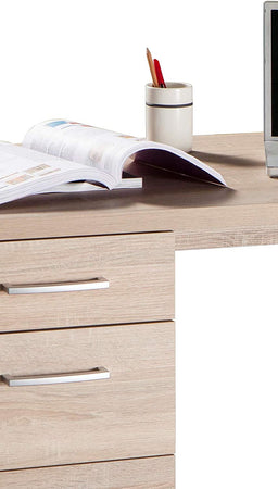 Scrivania con 4 cassetti, postazione porta PC da ufficio e cameretta 110 cm "Made in Italy"