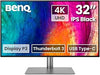 BenQ PD3225U 32 4K Monitor for Mac & Designer, 3840x2160 UHD, 2000:1 IPS, Thunderbolt 3, Display P3, DCI-P3, sRGB, Rec.709, HDR, AQCOLOR Technology, Factory Calibrated, Hotkey Puck G2, ICC Sync, KVM