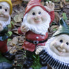 Sette nani in poliresina da giardino nanetti di Biancaneve per aiuola h 28 cm