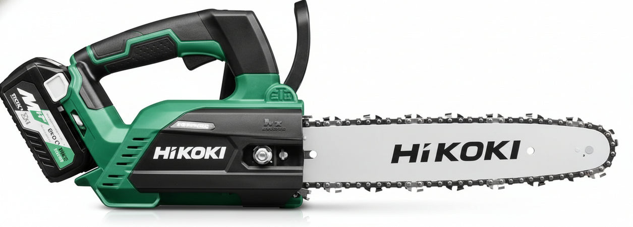 HiKOKI Cordless Chainsaw - 36V - 30cm Saw Blade, Brushless Motor, Lightweight, Powerful, Precise Cuts - Ideal for Tree Care - Without Battery and Charger