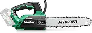 HiKOKI Cordless Chainsaw - 36V - 30cm Saw Blade, Brushless Motor, Lightweight, Powerful, Precise Cuts - Ideal for Tree Care - Without Battery and Charger